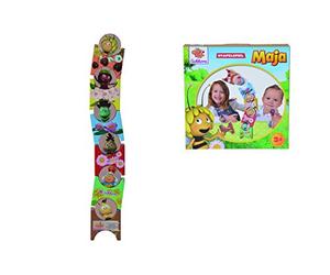 Eichhorn 109345405 - Maya l'abeille empilable, 12 pièces, avec les blocs de construction de tours, bois de hêtre, bois d'érable