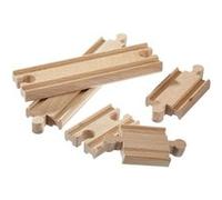 Eichhorn - 6 rails droits pour circuit train en bois multicolore G