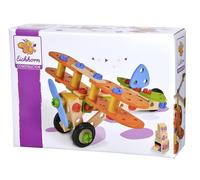 Eichhorn - Avion 4 en 1 - Jeu de Construction Bois - 85 Pièces - Dès 4 Ans - Bois de Hêtre Labellisé FSC - 100039031
