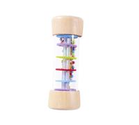 Eichhorn - Bâton de Pluie en Bois (12,5 cm) - Jouet Musical coloré avec Doux bruits de Pluie - Jouet bébé à partir de 12 Mois - Jouet de préhension et sonore pour Petits explorateurs