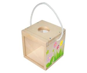 Eichhorn - Boîte d'observation des Insectes d'extérieur à Assembler et à Peindre, avec Peinture et Pinceau, 12 x 12 x 12 cm, en Bois de Tilleul, à partir de 6 Ans