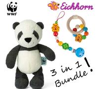 Eichhorn Chaîne à Tétine, Anneau de Dentition et Peluche WWF Panda