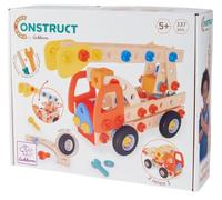 Eichhorn Construct Pompier - Jouet de Construction 2 en 1 de 137 pièces avec échelle Extensible pour promouvoir la motricité - Combinable avec Tous Les Kits - Bois certifié FSC - À partir de 5 Ans