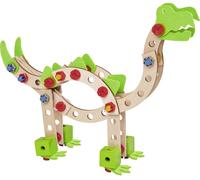 Eichhorn - Dino 3 en 1 - Jeu de Construction Bois - 100 Pièces - Bois de Hêtre Labellisé FSC - Dès 4 Ans - 100039201