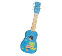 Eichhorn - Guitare Enfant - Guitare Enfant Bleue, Cordes accordables, Jouet en Bois avec Dinosaure, Guitare en Bois pour garçons et Filles à partir de 3 Ans, Bleu Clair/Naturel.