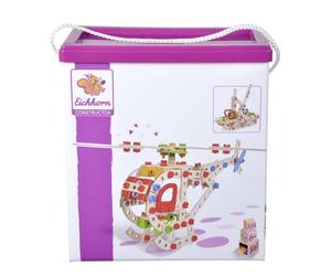 Eichhorn - Hélicoptère 5en1 - Jeu de Construction Bois - 225 Pièces - Dès 6 Ans - 100039098