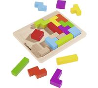 Eichhorn - Jeu de Formes colorées, Jeu d'adresse avec 20 Pierres en 5 Formes, 21 pièces, 18 x 15 cm, pour 1 Joueur, en Bois, à partir de 4 Ans