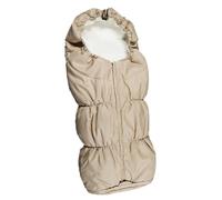 EICHHORN Kinderwagen Chancelière momie chaude pour poussette, fourrure en peluche (lavable), zone des pieds essuyable avec film, avec fermeture éclair et cordon de serrage (beige)