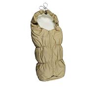 EICHHORN Kinderwagen Chancelière momie chaude pour poussette, fourrure en peluche (lavable), zone des pieds essuyable avec film, avec fermeture éclair et cordon de serrage (beige)