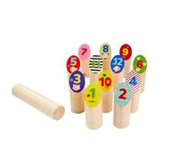 Eichhorn Lot de 13 Blocs de Construction colorés en Bois de pin - pour Enfants à partir de 3 Ans - pour l'intérieur et l'extérieur