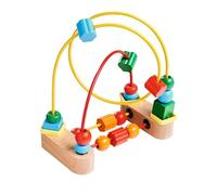 Eichhorn Nœud de motricité - Jouet de motricité coloré avec différentes Perles et Formes - Favorise la Coordination et la motricité Fine - en Bois de hêtre, d'érable et métal - 9 x 16 x 17 cm - À