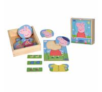 Eichhorn - Peppa Pig Puzzle à habiller - Différents vêtements à transformer, coloré, puzzle en bois , 14 pièces, 4x13x14 cm, dès 2 ans