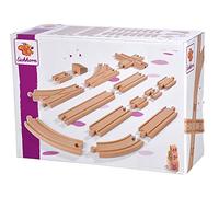 Eichhorn Rail 100006405 - Grand kit de Rail - 44 pièces - en Bois de hêtre certifié FSC - Compatible avec d'autres systèmes ferroviaires