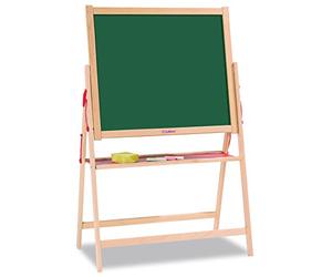 Eichhorn Tableau magnétique - Tableau enfant avec 10 craies et éponge inscriptible double face avec plateau rotatif pour enfants à partir de 3 ans