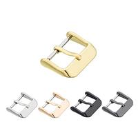 Eichmüller Boucle ardillon Bracelet en cuir Boucle Acier inoxydable Acier/Or/Rose/Noir/Titane Massif, Pvd Gold, 12 mm