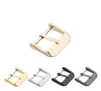 Eichmüller Boucle ardillon en cuir - Boucle en acier inoxydable - Or - Rose - Noir - Titane massif, Pvd Rose, 10 mm