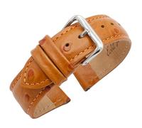 Eichmüller Bracelet de montre autruche gaufré 12/14/16/18/20 mm Cuir de veau Noir Marron Bleu, 16 mm, Cuir, Sans