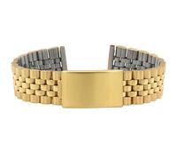 Eichmüller Bracelet de montre en acier inoxydable 12/14/16/18/20 mm - Bracelet à maillons argentés et dorés, 18 mm, Acier inoxydable, Aucun