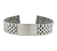 Eichmüller Bracelet de montre en acier inoxydable 12/14/16/18/20 mm - Bracelet à maillons argentés et dorés, 14 mm, Acier inoxydable, Aucun