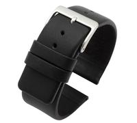Eichmüller Bracelet de montre en cuir noir imperméable 14/16/18/20/22 mm, 18 mm, Cuir de veau, Aucun