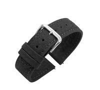 Eichmüller Bracelet de montre en cuir synthétique végétalien de 14/16/18/20/22 mm, 20 mm, Feuille d'ananas, Aucun