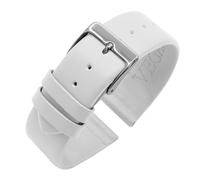 Eichmüller Bracelet de montre en cuir synthétique végétalien de 14/16/18/20/22 mm sans couture en noir, marron, gris, blanc, bleu, 16 mm, peaux de pommes, Aucun