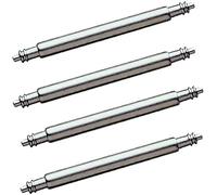 Eichmüller Lot de 4 Barrettes à Ressort en Acier Inoxydable de 18 mm de diamètre pour Montres et Bracelets, Moderne et Minimaliste