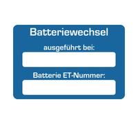 Eichner Autocollant de service après-vente Eichner Texte : Remplacement de la pile effectué par Quantité:250