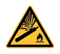 Eichner Panneau d'avertissement Eichner Avertissement bouteilles de gaz 20 cm PVC Quantité:1