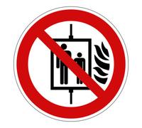 Eichner Panneau d'interdiction Eichner Ne pas utiliser l'ascenseur en cas d'incendie 20 cm Quantité:1