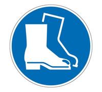 Eichner Panneau d'obligation d'utiliser des protections pour les pieds Eichner 31,5 cm PVC Quantité:1