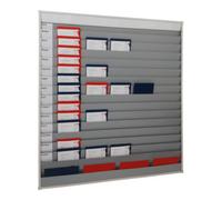 Eichner Planificateur d'atelier H1765xl1580xP78 mm 15 rails gris Quantité:1