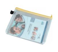 Eichner Pochette avec fermeture Eichner L190xL250mm avec fermeture éclair jaune Quantité:10