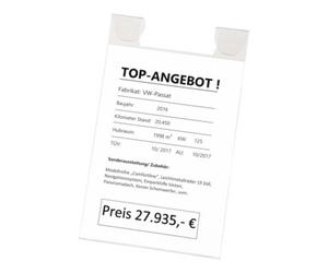 Eichner Pochette de tarifs Eichner A4 à fixer à l'intérieur de l'emballage Quantité:5