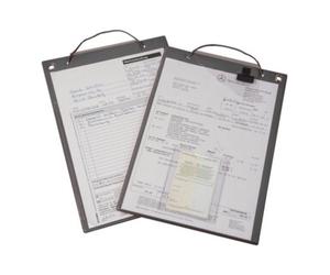 Eichner Pochette et support de documents avec fermeture velcro et 2 compartiments DIN A4 noir UE=10 pcs. Quantité:10