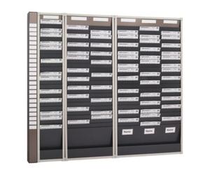 Eichner Tableau à fiches H1350xl490xP75 mm 2 rangées avec 25 compartiments Quantité:1