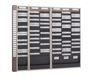 Eichner Tableau à fiches H1350xl80xP75 mm index avec 25 compartiments Quantité:1