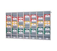 Eichner Tableau d'organisation H1282xl1700xP78 mm 5 rangées profil mural compris Quantité:1