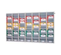 Eichner Tableau d'organisation H1282xl2300xP78 mm 7 rangées profil mural compris Quantité:1