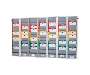 Eichner Tableau d'organisation H1282xl2300xP78 mm 7 rangées profil mural compris Quantité:1