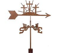 EICOFF Croix Girouette en Acier Inoxydable Girouette Figurine Pratique Girouette Outils De Mesure Ferme Scène Maison en Plein Air Jardin Artisanat Ornement Indicateur De Direction du Vent
