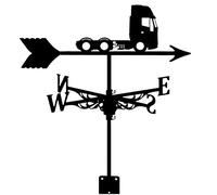 EICOFF Girouette de Camion Classique en métal Durable girouette Toit Noir Installer indicateur de Direction du Vent pour Garage coupole Grange Jardin Patio Ferme décorer