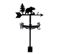 EICOFF Girouette décorative, girouette en métal girouette Ours Animal indicateur de Direction du Vent avec revêtement antirouille pour décoration extérieure abris de Jardin granges