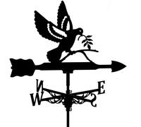 EICOFF Girouette en métal Pigeon, girouette Animale avec Support de Toit, kit d'indicateur de Direction du Vent, girouette décorative pour Maison, Garage, coupole, Grange, Jardin, coupoles, Style 5