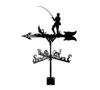 EICOFF Girouette, girouette, girouette en Acier Inoxydable, girouette de scène de Ferme de pêche rétro, girouette de Jardin, indicateur de Direction du Vent décoratif pour Ferme en Plein air