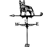 EICOFF Jardin en Fer forgé Girouette de Jardin en Fer forgé pour Jardin Rétro Bouledogue français Girouette de Jardin en Fer forgé pour Jardin Outil de Mesure Professionnel Montage sur Le Toit Util