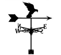 EICOFF Pigeon Silhouette Girouette Toit Installer Girouette Durable Métal Noir Indicateur de Direction du Vent pour Grange Gazebo Extérieur Jardin Cour Ferme Garage Décorer