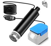 EID Adaptateur de pompe à eau/huile submersible sans fil compatible avec batterie Makita 18 V, pompe de transfert d'eau 120 W 12 V, pistolet à huile, carter électrique portable avec cordon de 4,9 m