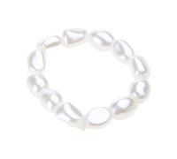 Eid Fashion Design géométrique irrégulière Perles d'eau douce Bagues Élasticité Engagement Surprise Cadeau Esthétique Bagues Réglable Mignon Esthétique Pour Adolescents