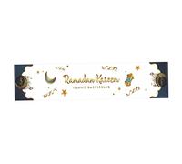 Eid Table Runner Ramadan Nappe Chemin de Table Eid Mubarak Chemin de Table Doré Étoile dorée Lune Ramadan Décorations de Table pour Party 180*35cm